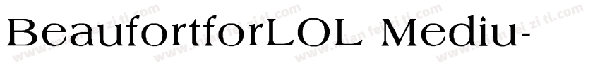 BeaufortforLOL Mediu字体转换